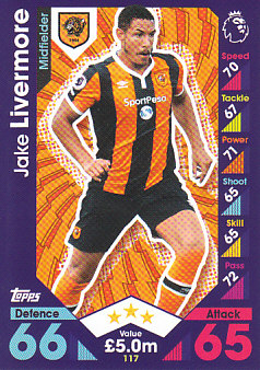 Jake Livermore Hull City 2016/17 Topps Match Attax #117